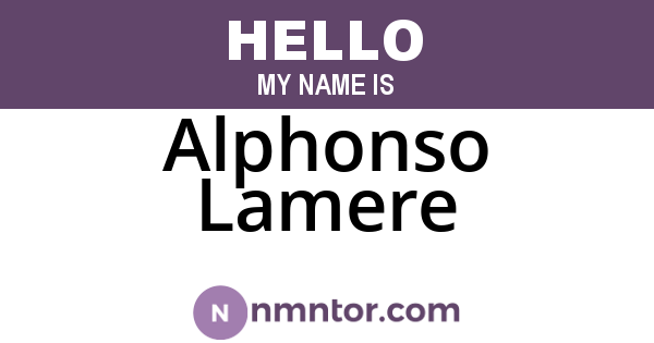 Alphonso Lamere