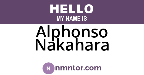 Alphonso Nakahara