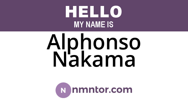 Alphonso Nakama