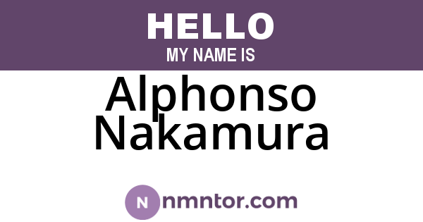 Alphonso Nakamura