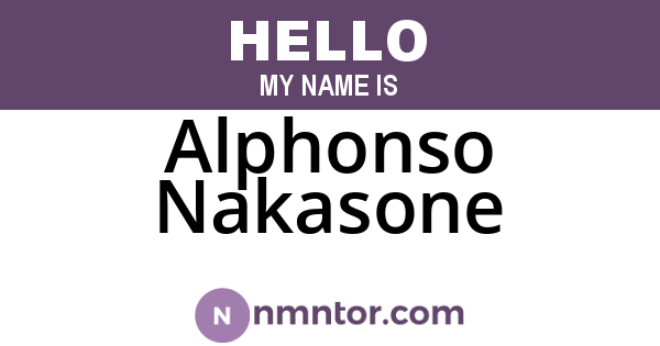 Alphonso Nakasone
