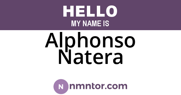 Alphonso Natera
