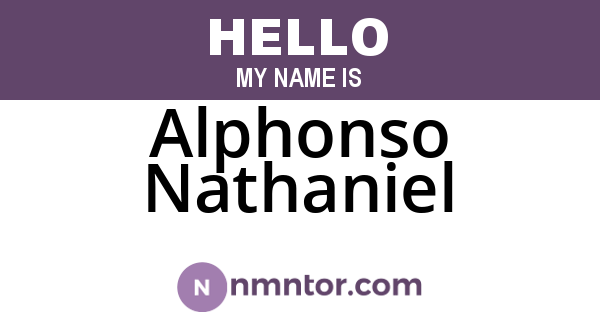 Alphonso Nathaniel