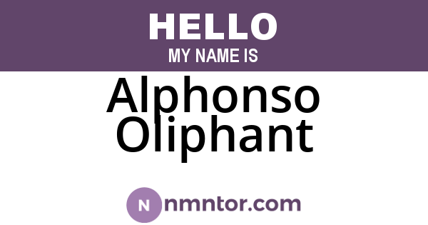 Alphonso Oliphant