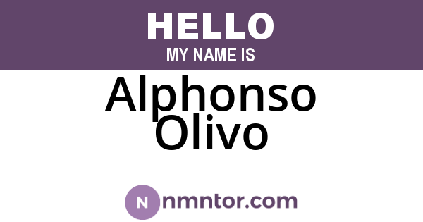 Alphonso Olivo