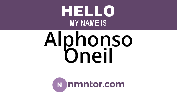 Alphonso Oneil