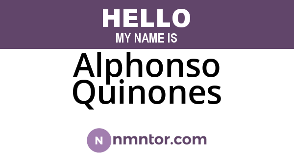 Alphonso Quinones