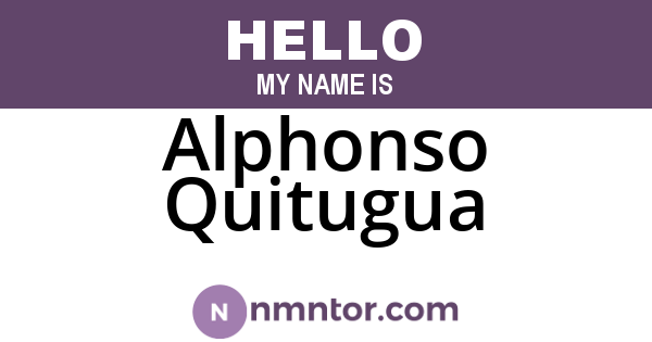 Alphonso Quitugua