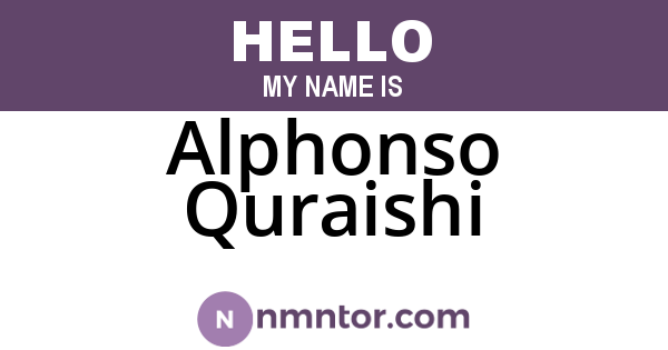 Alphonso Quraishi