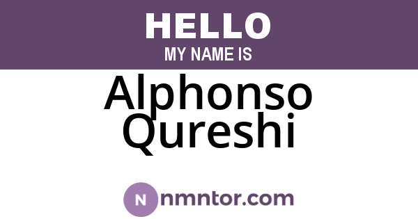 Alphonso Qureshi