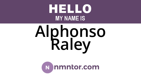 Alphonso Raley