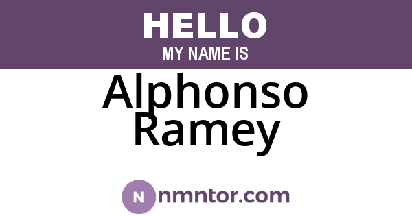 Alphonso Ramey