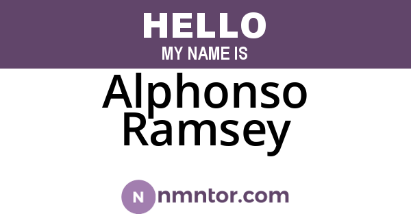 Alphonso Ramsey