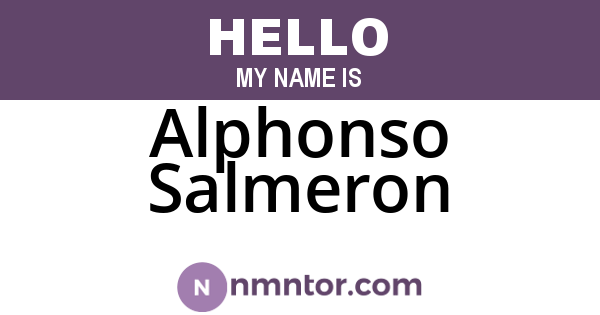 Alphonso Salmeron