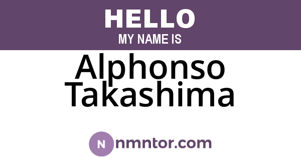 Alphonso Takashima