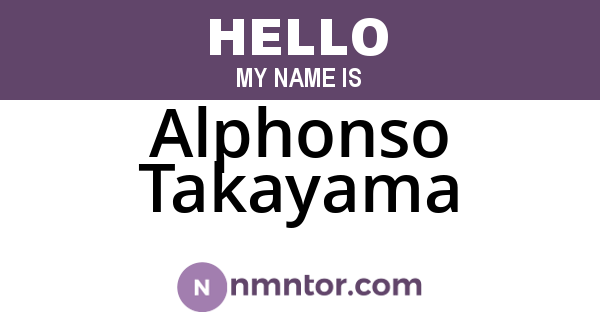 Alphonso Takayama