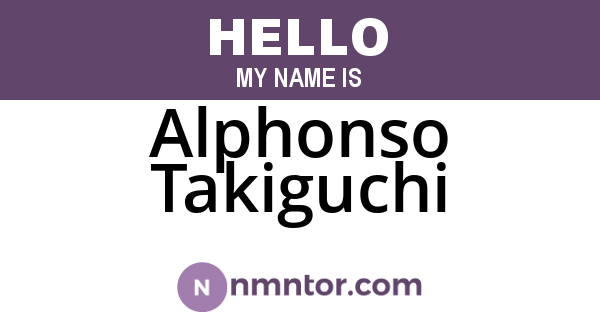 Alphonso Takiguchi