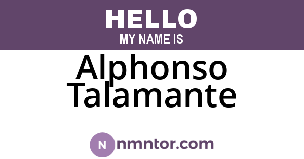 Alphonso Talamante
