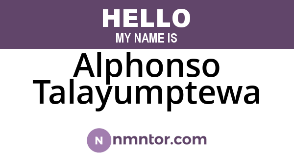 Alphonso Talayumptewa