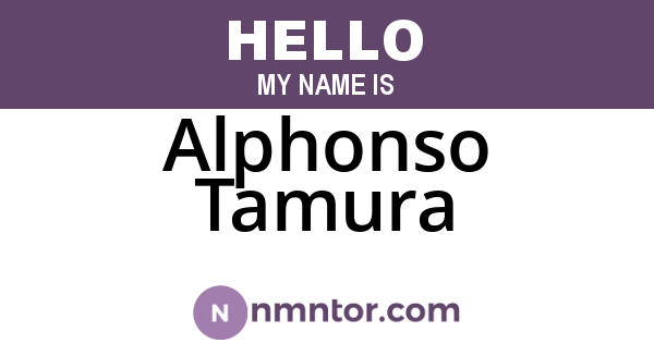 Alphonso Tamura