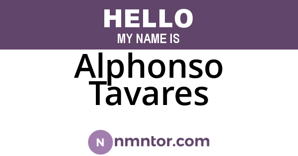 Alphonso Tavares