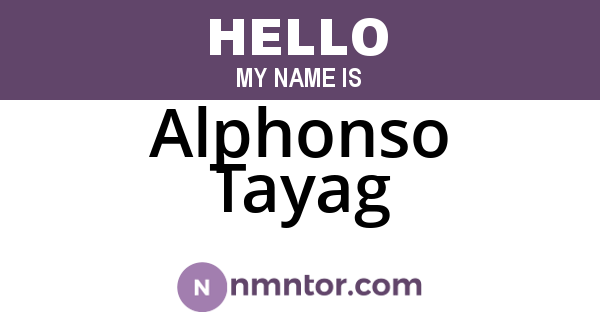 Alphonso Tayag