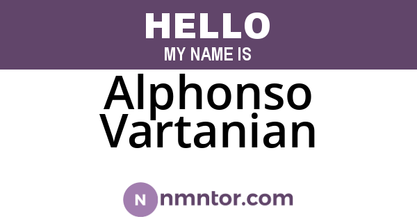 Alphonso Vartanian