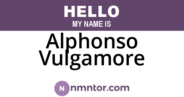Alphonso Vulgamore