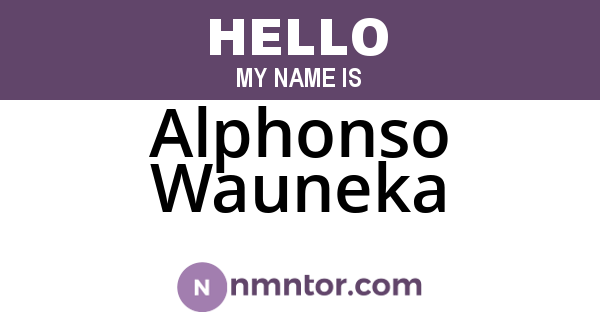 Alphonso Wauneka