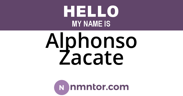 Alphonso Zacate