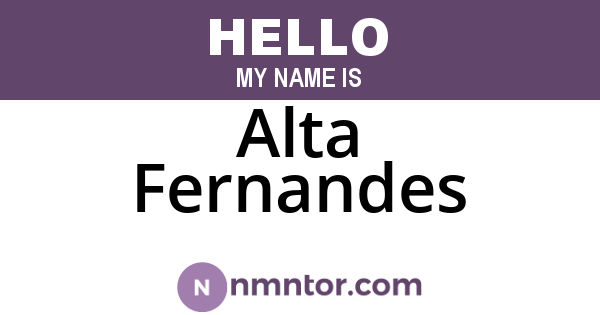 Alta Fernandes
