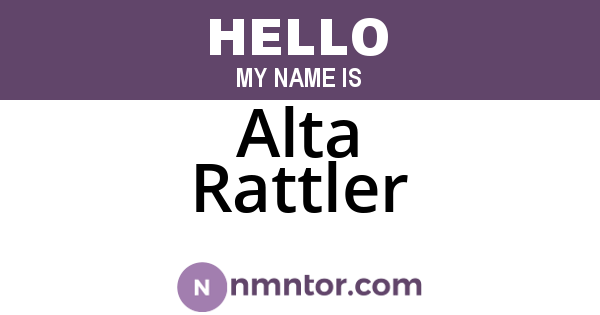 Alta Rattler
