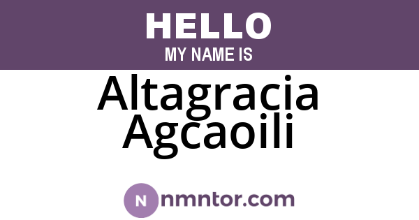 Altagracia Agcaoili