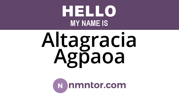 Altagracia Agpaoa