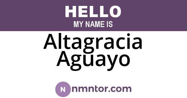 Altagracia Aguayo
