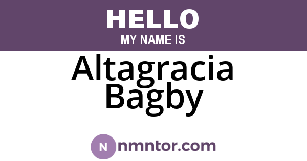 Altagracia Bagby