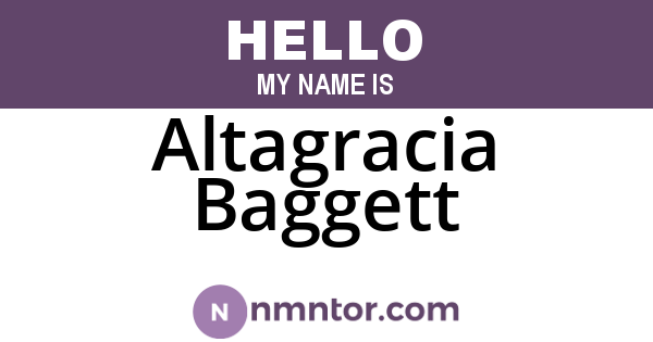 Altagracia Baggett