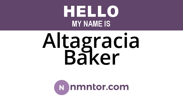 Altagracia Baker