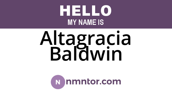 Altagracia Baldwin