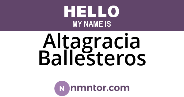 Altagracia Ballesteros