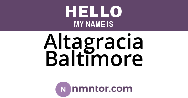 Altagracia Baltimore