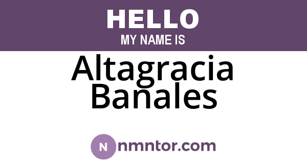 Altagracia Banales