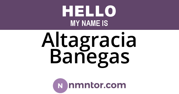 Altagracia Banegas