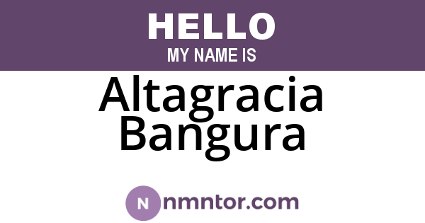 Altagracia Bangura