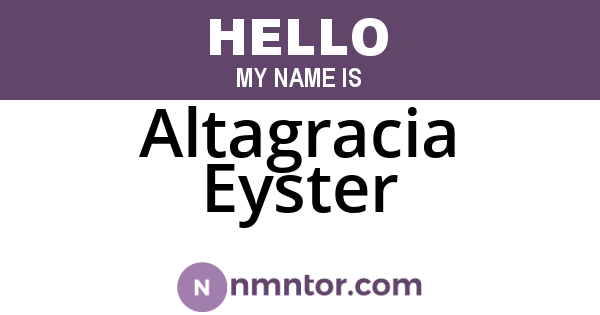 Altagracia Eyster