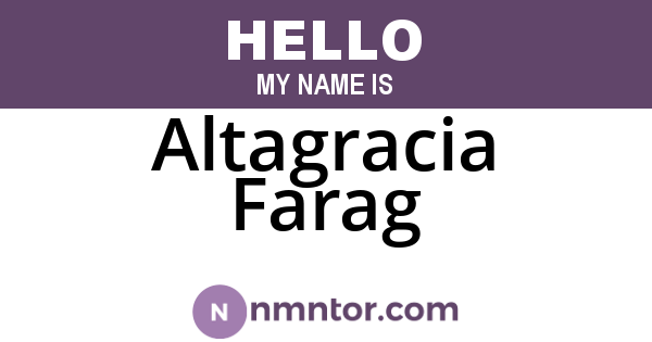 Altagracia Farag