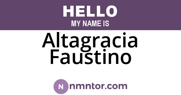 Altagracia Faustino