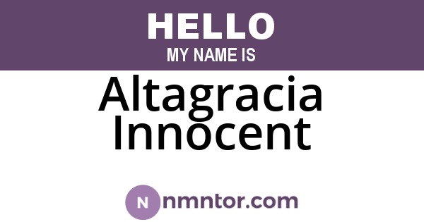 Altagracia Innocent