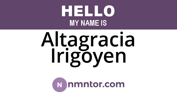 Altagracia Irigoyen