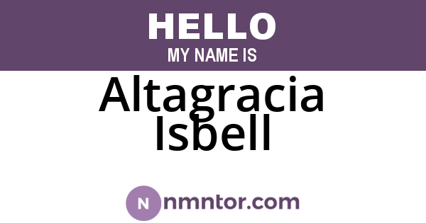 Altagracia Isbell